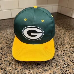 Vtg Green Bay Packers Logo 7 Snapback Hat NFL Green